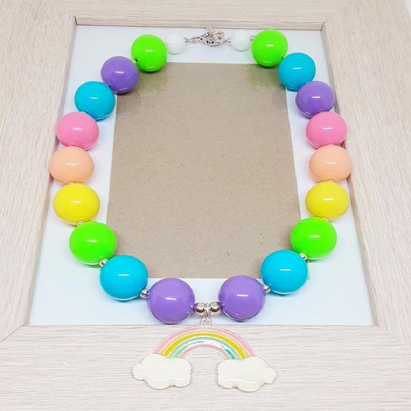 Rainbow bubblegum necklace