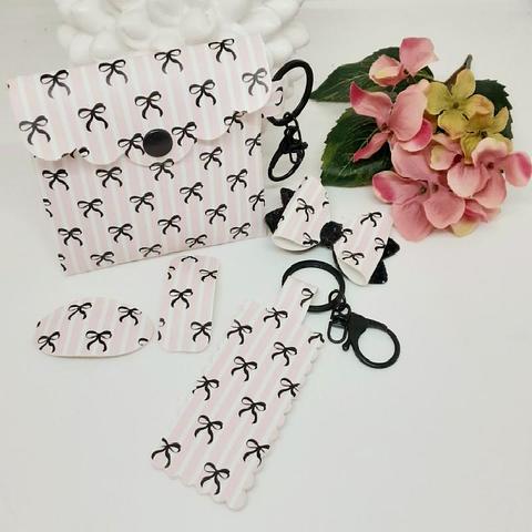 Accessory bundle pink with black bows