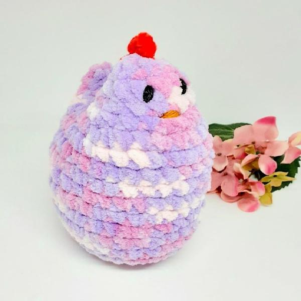 Chelsea the chook- lilac and pink