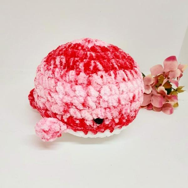 Wilma the Whale - red and pink