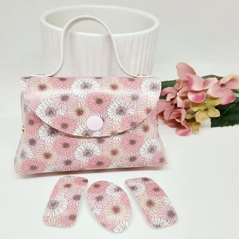 Handbag and clip set - daisies