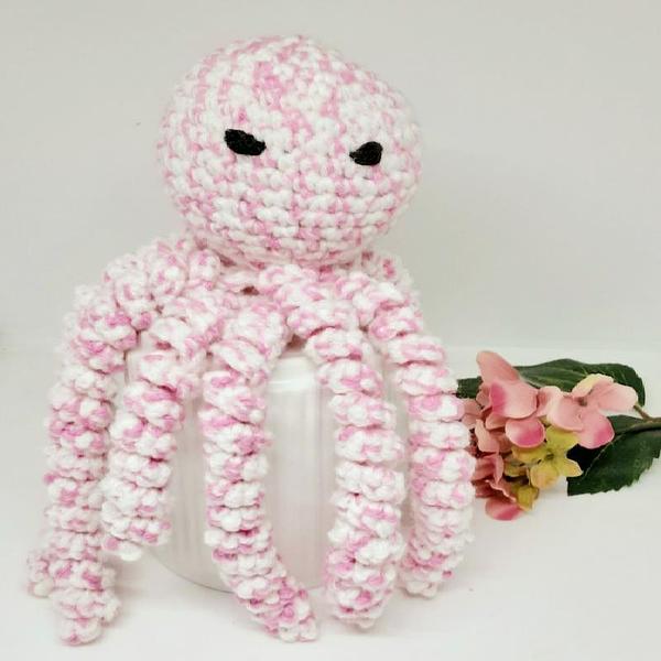 Ollie the octopus pink and white